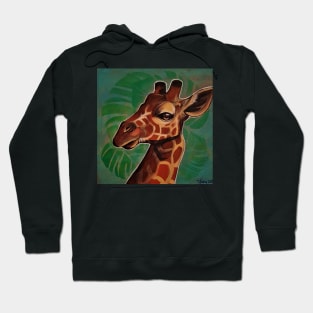 Giraffe in the Jungle Portrait Hoodie